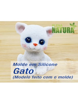 Molde em Silicone - Gato